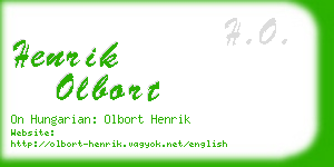 henrik olbort business card